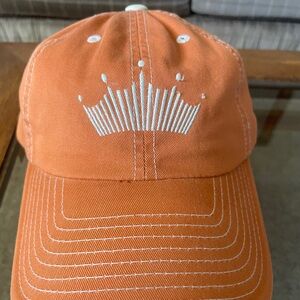 BUDWEISER CROWN Orange Cap with White Embroidery